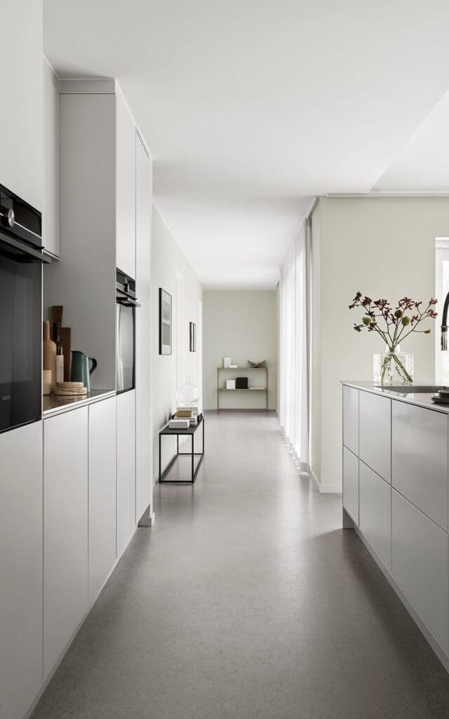 Vitt kör passande för funkishus