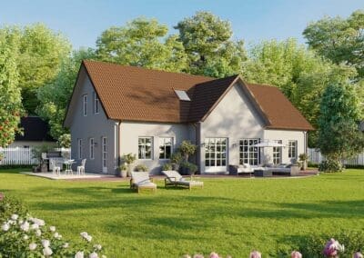 Traditionell 05 stenhus i New England stil